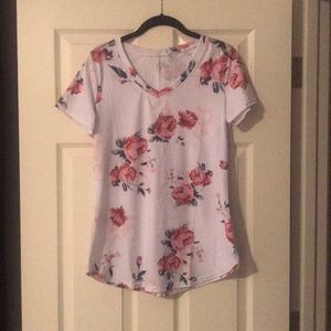 Floral Print V-Neck T!!